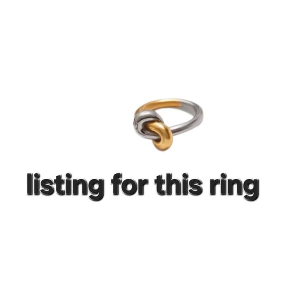 New ANTHO Two-Tone Knot Ring in Silver and Gold Size 7 - Picture 5 of 7